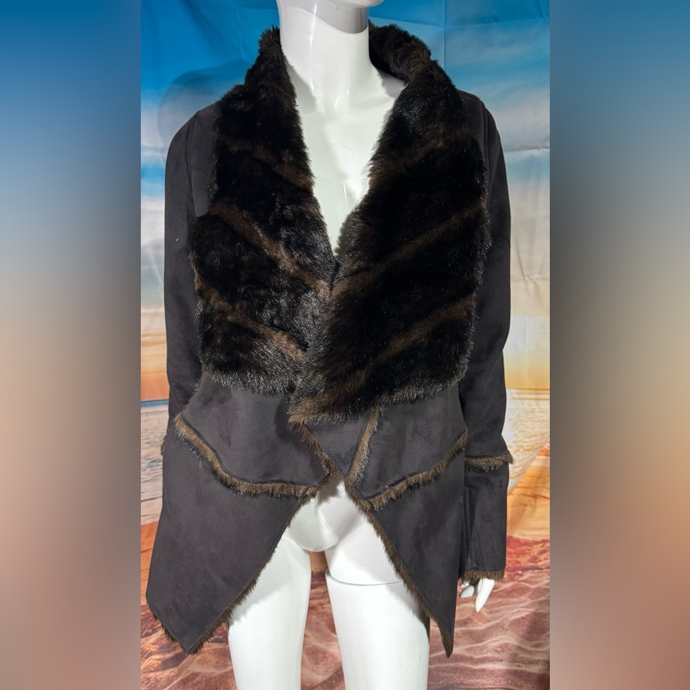 Michael Kors Faux Suede & Fur Coat - Picture 2 of 9